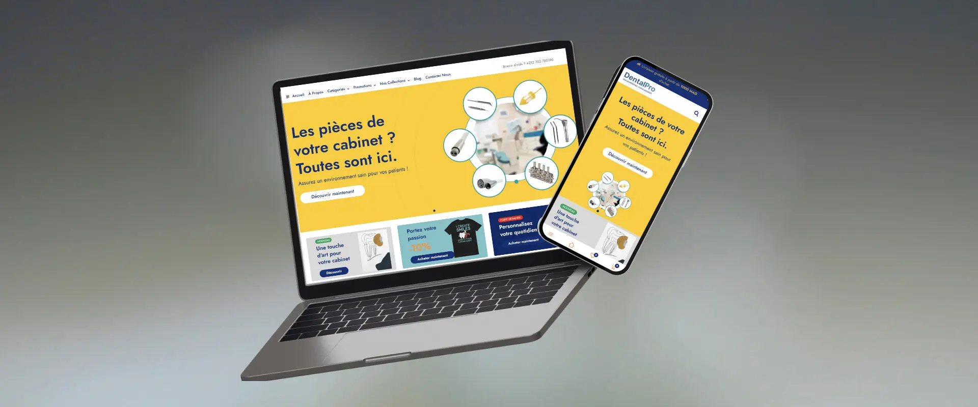 Boutique en ligne matériel médical Dental Pro e-commerce