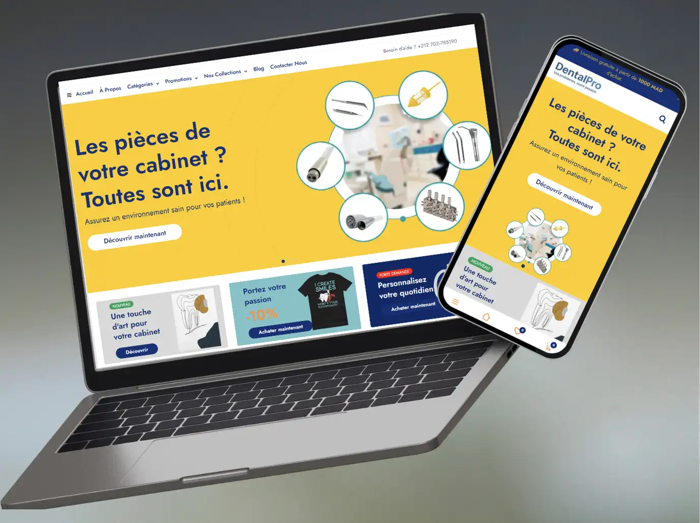 Boutique en ligne matériel médical Dental Pro e-commerce