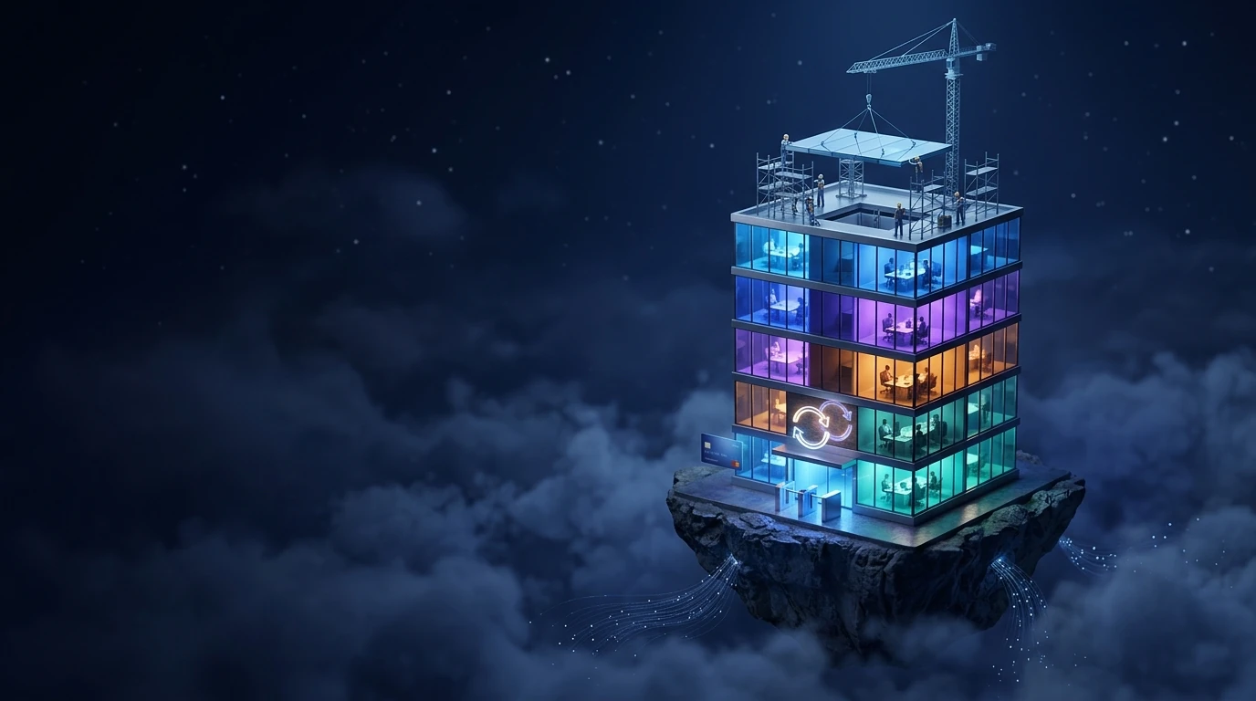 Plateforme SaaS multi-tenant en construction : chaque client isolé, MVP livré étage par étage, facturation par abonnement
